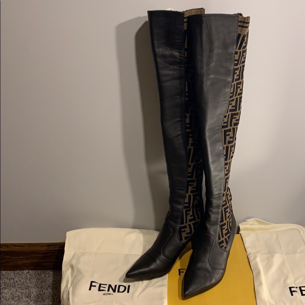 FENDI high thigh boots
